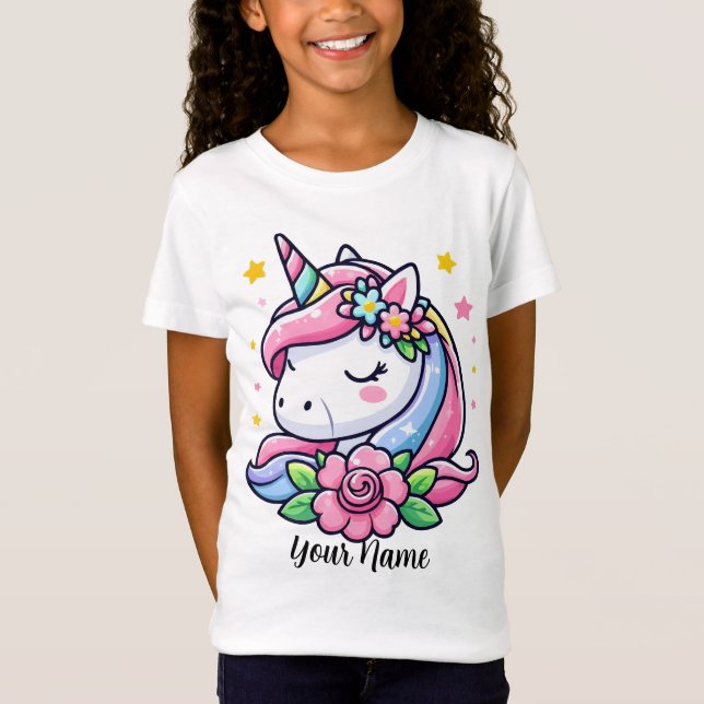Camiseta Unicornio rosa (Anverso)