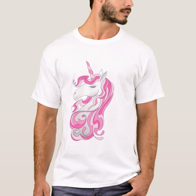 Camiseta Unicornio rosa (Anverso)