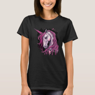 Camiseta unicornio rosa triste para los aficionados al unic