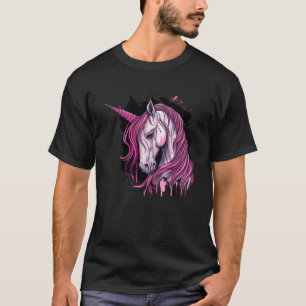 Camiseta unicornio rosa triste para los aficionados al unic
