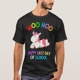 Camiseta Unicornio Rosa Woo Hoo Feliz Día De Escuela Gir