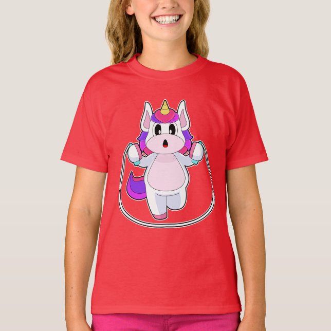 Camiseta Unicornio Salto de cuerda (Anverso)