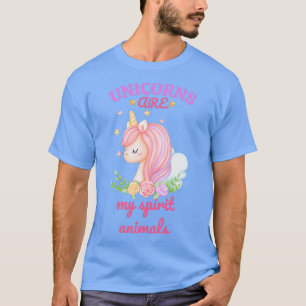 Camiseta unicornio son mis animales espirituales un tema de
