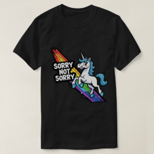 Camiseta Unicornio Sorry not Sorry Oscura