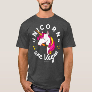 Camiseta Unicornio T Unicornios son vegan (Magenta mágica) 