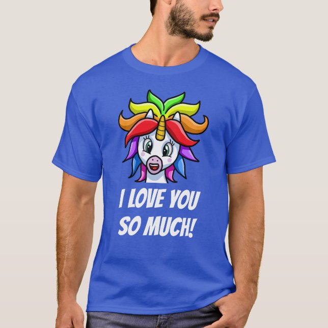 Camiseta Unicornio te amo mucho (Anverso)