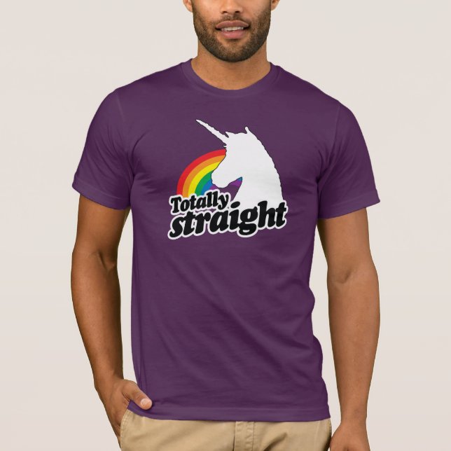 CAMISETA UNICORNIO TOTALMENTE RECTO - BLANCO - .PNG (Anverso)