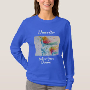 Camiseta Unicornio Unicornios Arcoíris Sigan Sus Sueños Chi