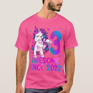 Camiseta Unicornio usando hilo dental Cumpleaños niña 3 año