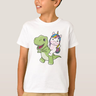 Camiseta Unicornio Viaja En Trex Cute Dinosaurio Con Unicor