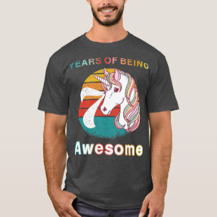 Camiseta Unicornio Vintage 7 Años De Ser Maravilloso Sétimo