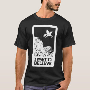 Camiseta Unicornio Volador Quiero Creer Uap Outfit Alien