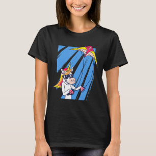 Camiseta Unicornio Volando Un Gráfico Divertido De Cometas