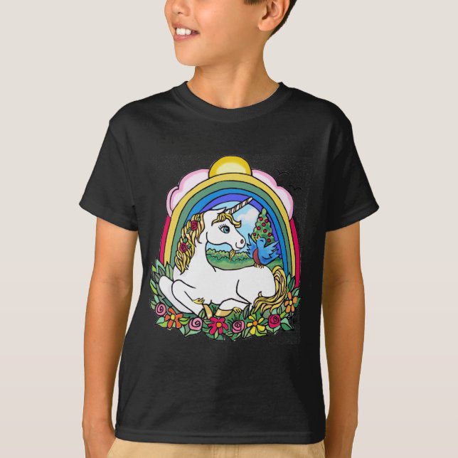 Camiseta Unicornio y arcoiris (Anverso)