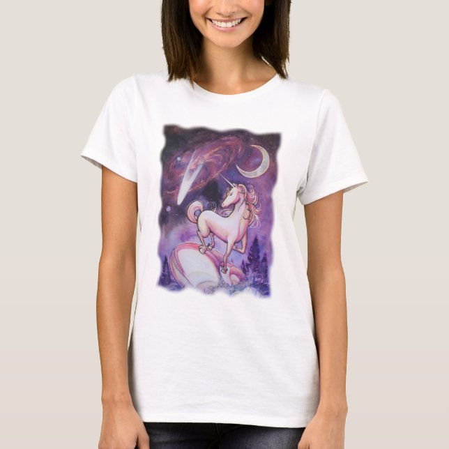 Camiseta Unicornio y el cielo nocturno (Anverso)