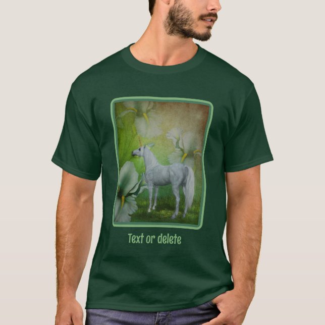 Camiseta Unicornio Y Lilies Fantasy Horse Art (Anverso)
