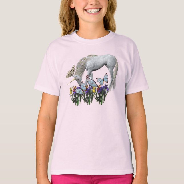Camiseta Unicornio Y Mariposas (Anverso)