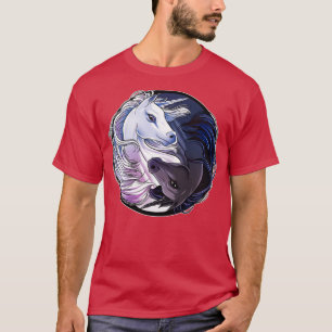 Camiseta Unicornio Yin Yang Graciosa Yoga Unicornios Hombre