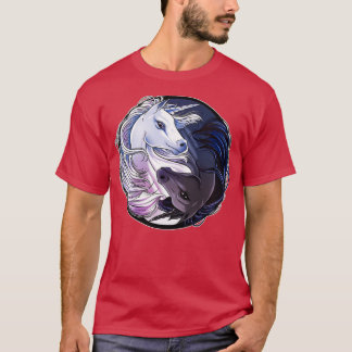 Camiseta Unicornio Yin Yang Graciosa Yoga Unicornios Hombre