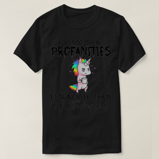 Camiseta Unicornio Yo No Las Anuncio (Diseño del anverso)