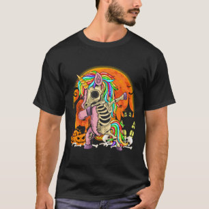 Camiseta Unicornio Zombi Espeluznante Halloween Niño Niña B