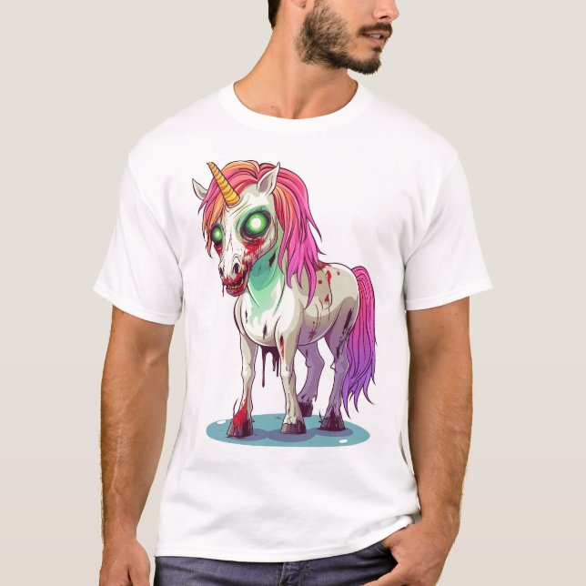 Camiseta  Unicornio Zombie (Anverso)