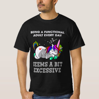 Camiseta Unicornios Como Adulto Funcional
