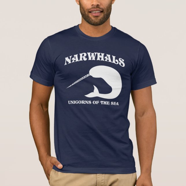 Camiseta Unicornios de Narwhals del mar (Anverso)