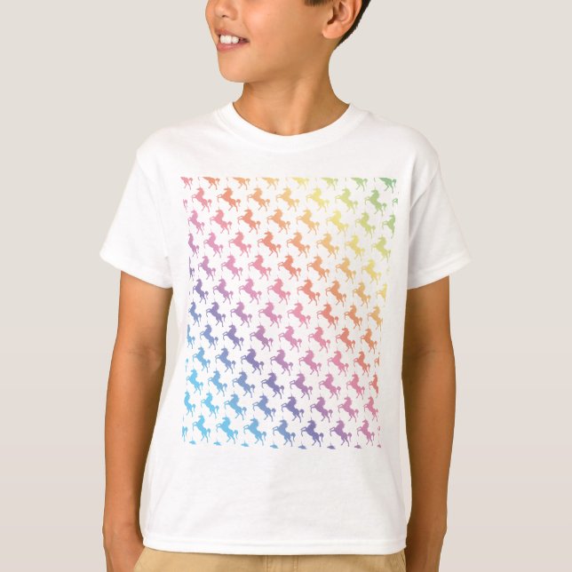 Camiseta Unicornios del arco iris (Anverso)