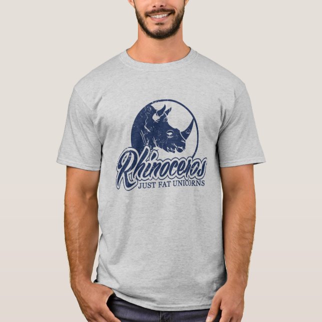 Camiseta Unicornios gordos del rinoceronte apenas (Anverso)