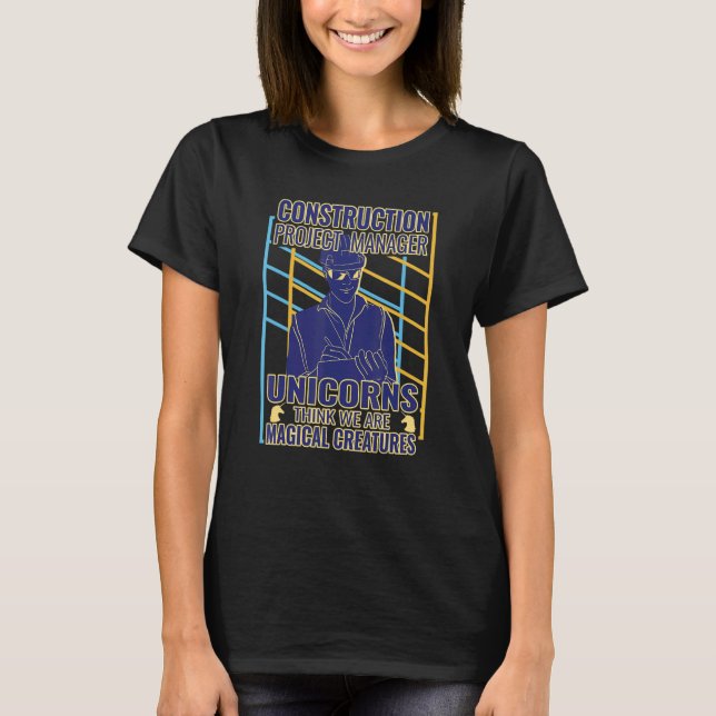 Camiseta Unicornios Piensan en mamáes de proyectos de const (Anverso)