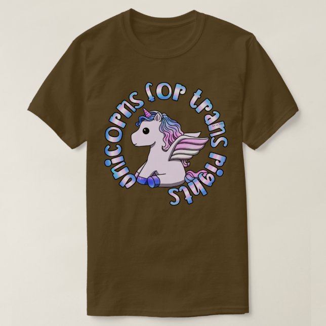 Camiseta Unicornios Por Derechos Trans (Diseño del anverso)