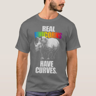 Camiseta Unicornios reales tienen curvas de gimnasia con ar