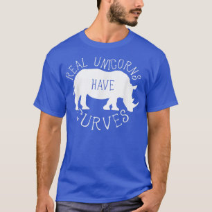 Camiseta Unicornios reales tienen curvas rinocerontes diver