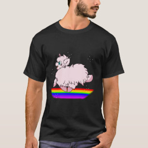 Camiseta Unicornios rosados flúfitos bailando en la fiesta 