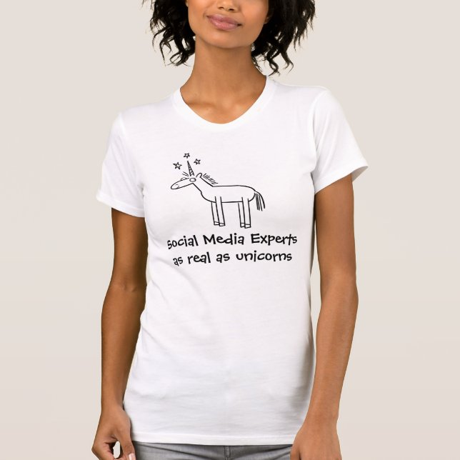 Camiseta Unicornios sociales de los medios (Anverso)