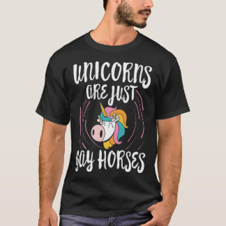 Camiseta Unicornios son solo animales lesbianas gays montad
