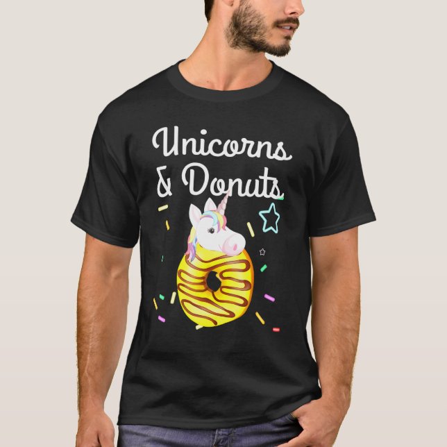 Camiseta Unicornios Y Donuts Cutan El Aceite De Rocijuelas (Anverso)