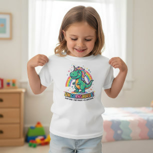 Camiseta Unicornisaurio Mágico Dinosaurio Arcoíris
