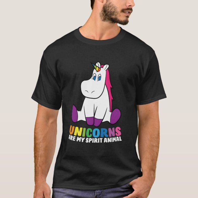 Camiseta Unicorns Are My Spirit Animals Unicorns (Anverso)