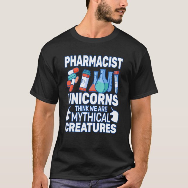 Camiseta Unicorns Think Druggists farmacia mujer (Anverso)