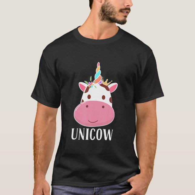 Camiseta Unicow - Graciosos Regalos De Amante De Vaca Cuta  (Anverso)