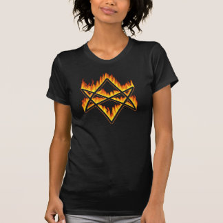 Camiseta Unicursal llameante del Hexagram