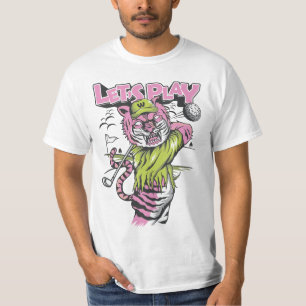 Camiseta Unidad de alimentación de golf de Tigre rosa
