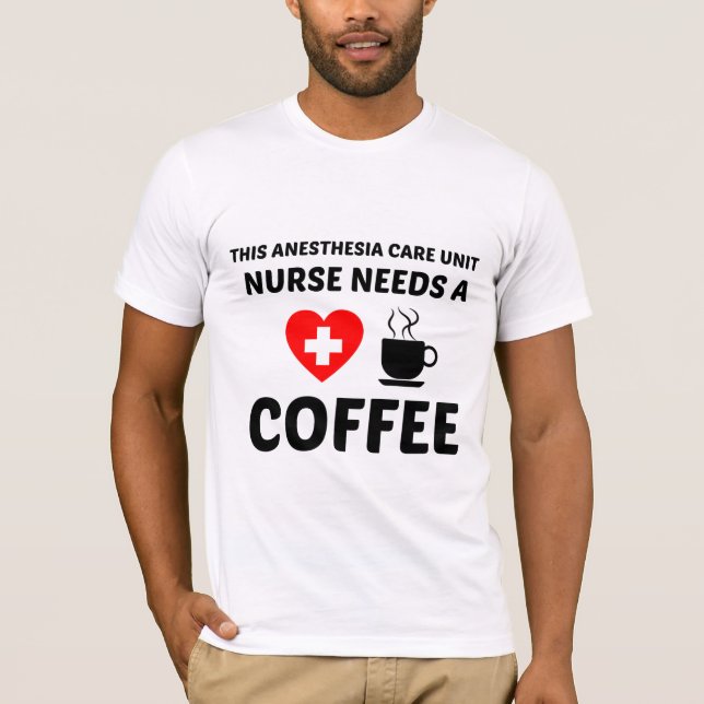 CAMISETA UNIDAD DE ATENCIÓN ANESTESIA (PACU) CAFÉ NECESITAD (Anverso)