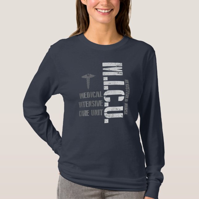 Camiseta Unidad de Cuidados Intensivos de Enfermeras Regist (Anverso)