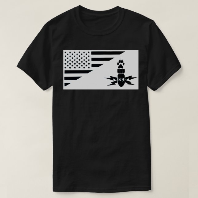 Camiseta Unidad de detección explosiva K9 (Diseño del anverso)