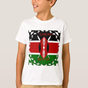 Camiseta Unidad de la bandera keniana: Diseño de Tuko Pamoj