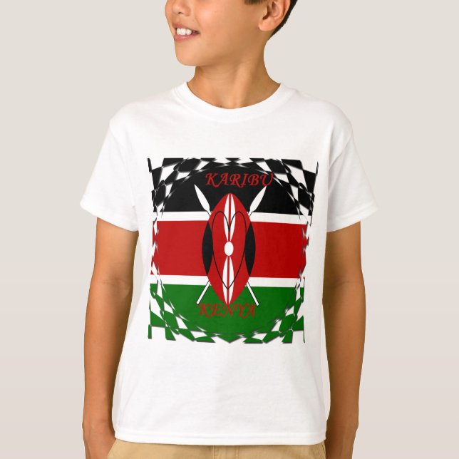 Camiseta Unidad de la bandera keniana: Diseño de Tuko Pamoj (Anverso)
