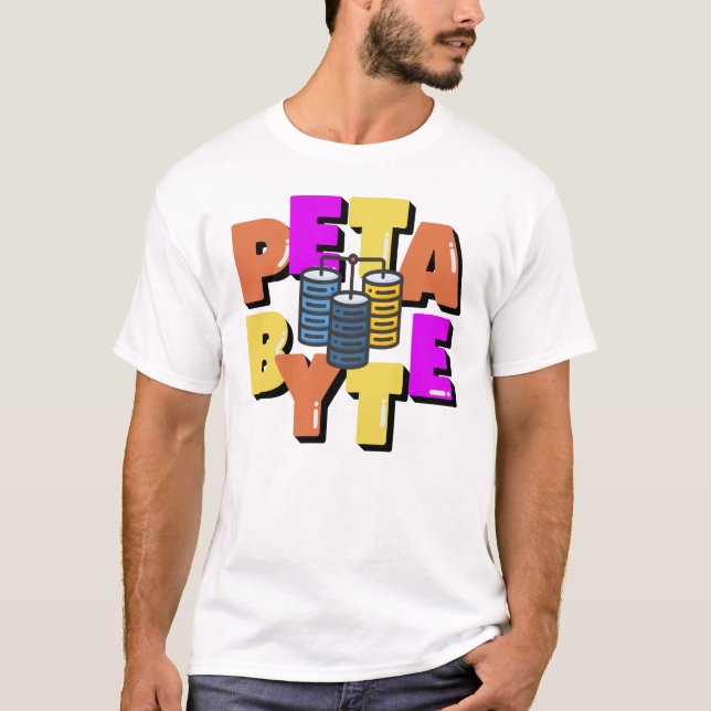 Camiseta Unidad de medida de datos en petabytes (Anverso)